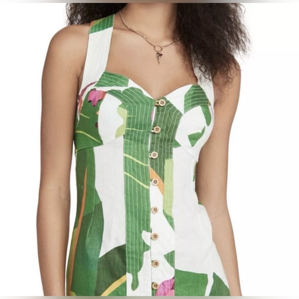 Farm Rio tropicalisitic linen minidress - Picture 1 of 13